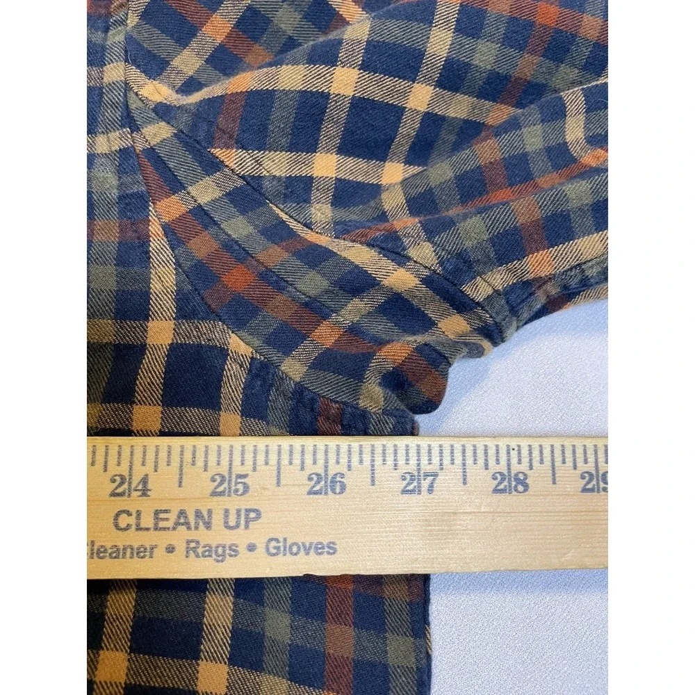 Duluth Trading Co Flannel Mens XL Multicolor‎ Plaid Relaxed Fit Button Shirt